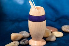 Toothpick-Holder-Maple-Purple-Band